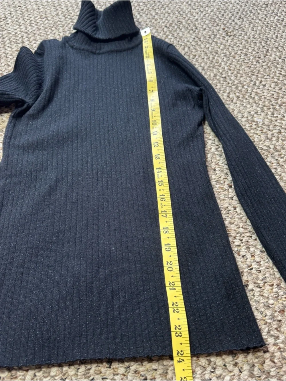 J. McLaughlin Arlette Turtleneck in Black Metallic size S